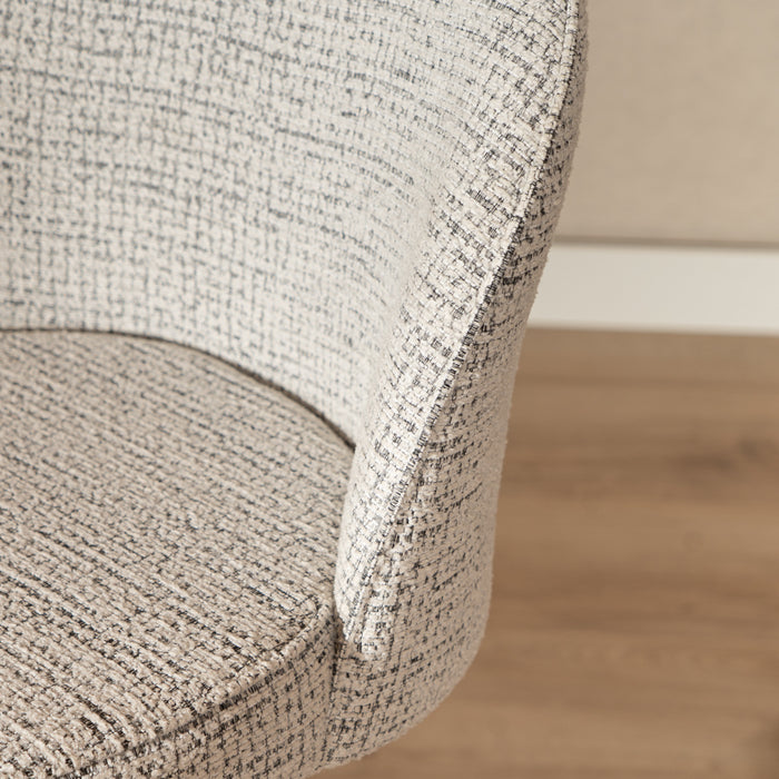 Bronx71 Barkruk Odin gemêleerde stof off white|zwart 63-83 cm