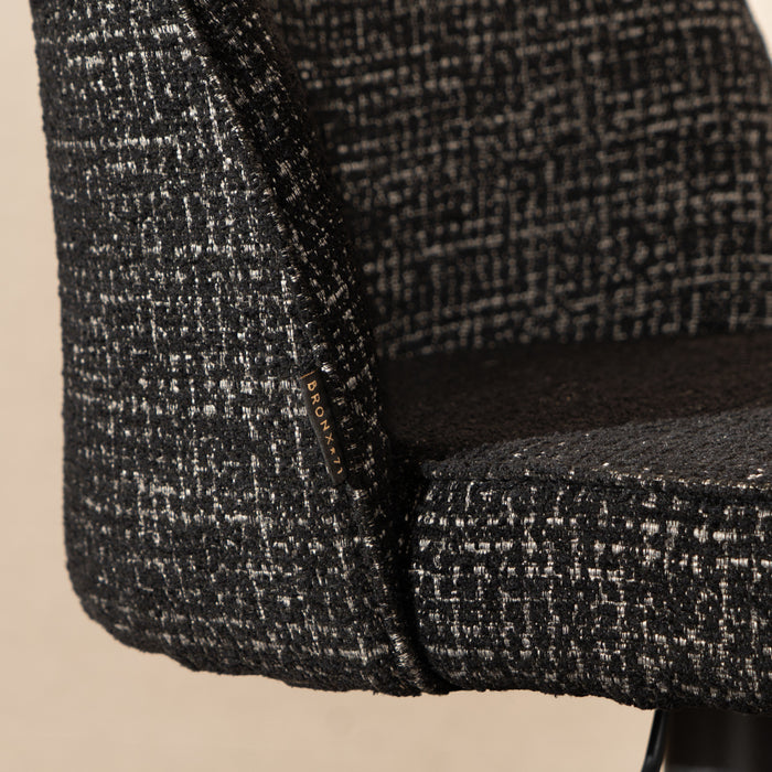 Bronx71 Barkruk Odin gemêleerde stof zwart 63-83 cm
