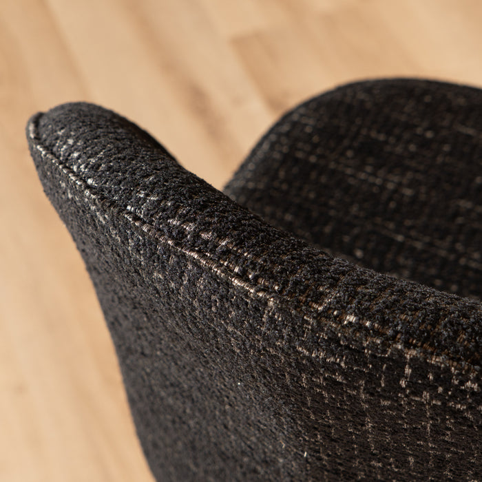 Bronx71 Barkruk Odin gemêleerde stof zwart 63-83 cm