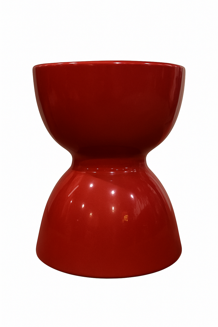 Fine Asianliving Keramische Kruk Rood Handgemaakt -