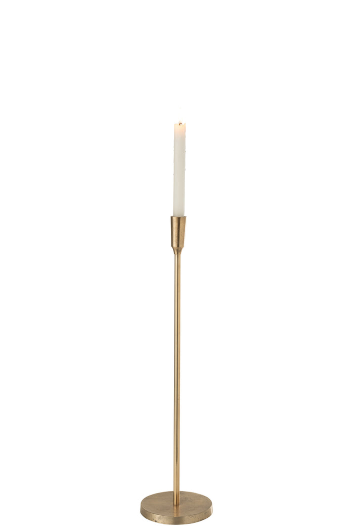 J-Line kandelaar - metaal - goud - medium