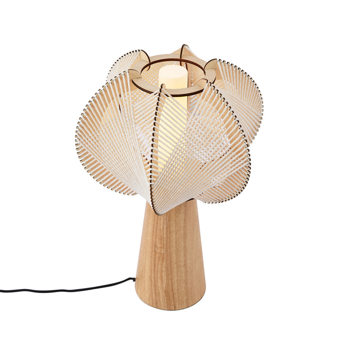 QAZQA Japandi tafellamp beige 45cm - Gertie