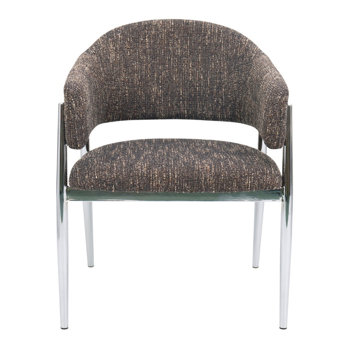 DÉJA Living - Eetkamerstoel Donkerbruin|Chrome - Dénia - Set van 2