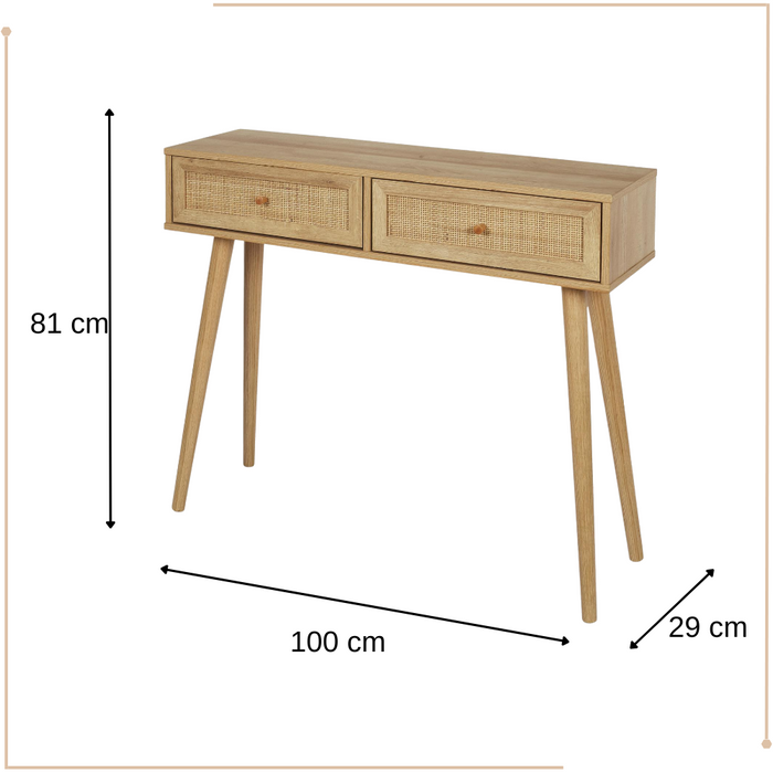 MISOU Bali Sidetable Kaptafel Make up tafel Consoletafel Haltafel W...