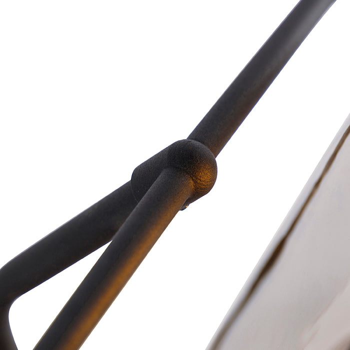 QAZQA Klassieke notarislamp zwart met gerookt spiegel glas - Banker