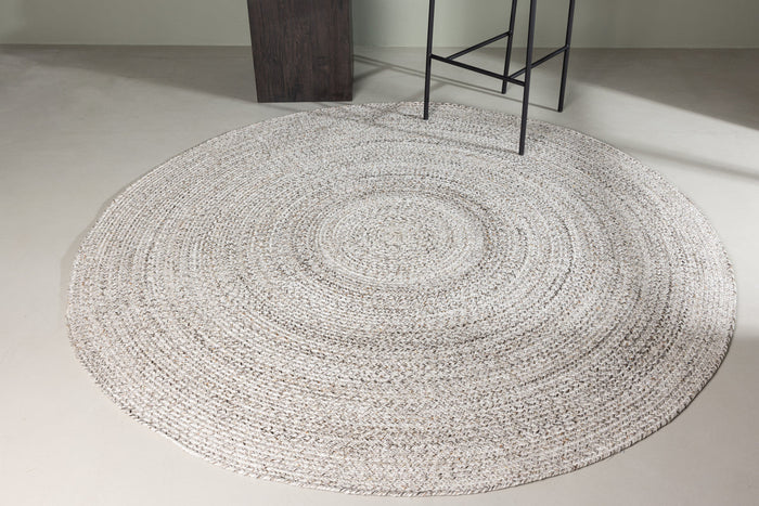 Rebellenclub Mahuta Vloerkleed Rond - 200x200cm - Beige|bruin