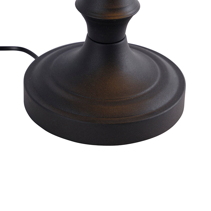 QAZQA Klassieke notarislamp zwart met gerookt spiegel glas - Banker