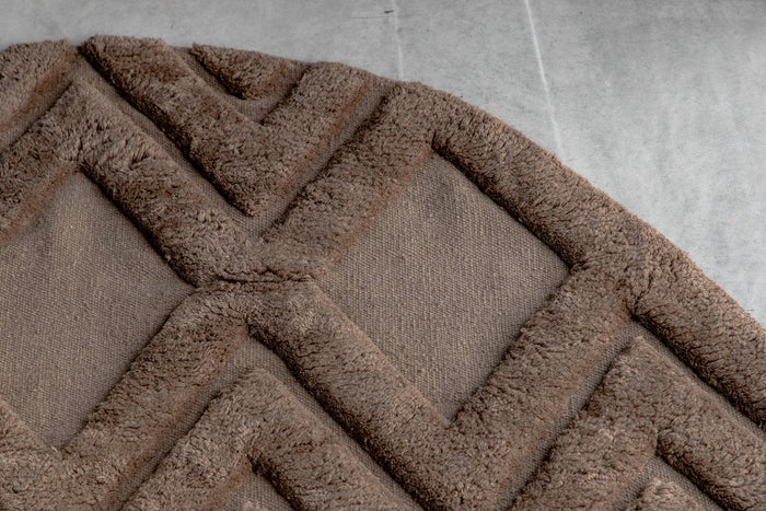 Rebellenclub Fino Vloerkleed - ø200cm - Bruin