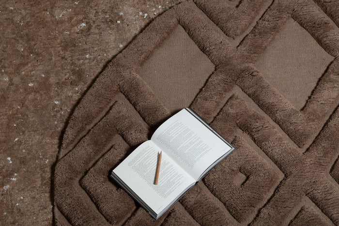 Rebellenclub Fino Vloerkleed - ø200cm - Bruin