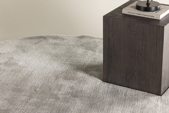 Rebellenclub Salo Vloerkleed Rond 200x200cm - Lichtgrijs