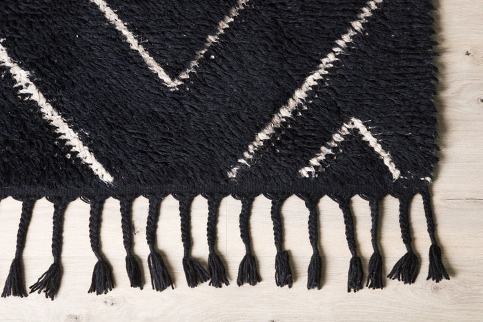 Rebellenclub Rossel Vloerkleed - 230 x 160 cm - Zwart