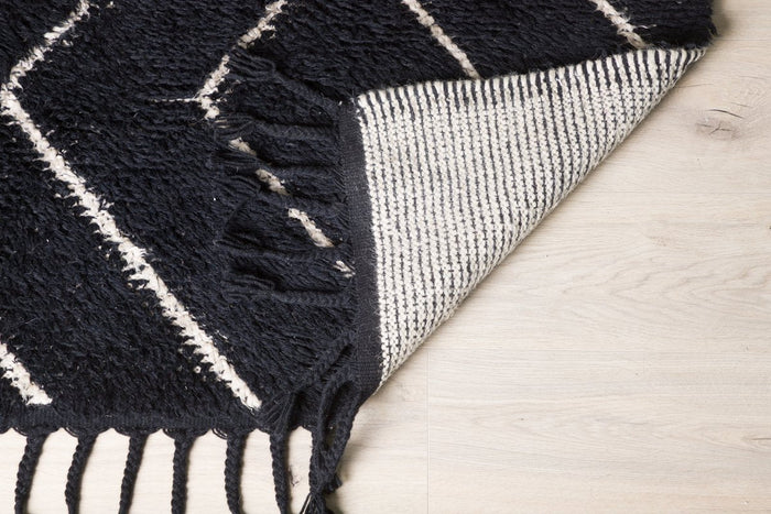 Rebellenclub Rossel Vloerkleed - 350 x 250 cm - Zwart