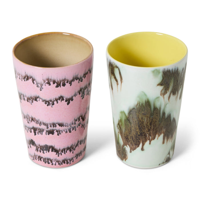 HKliving 70's Ceramics Theemok 0,46 L - Set van 2 - Baroque