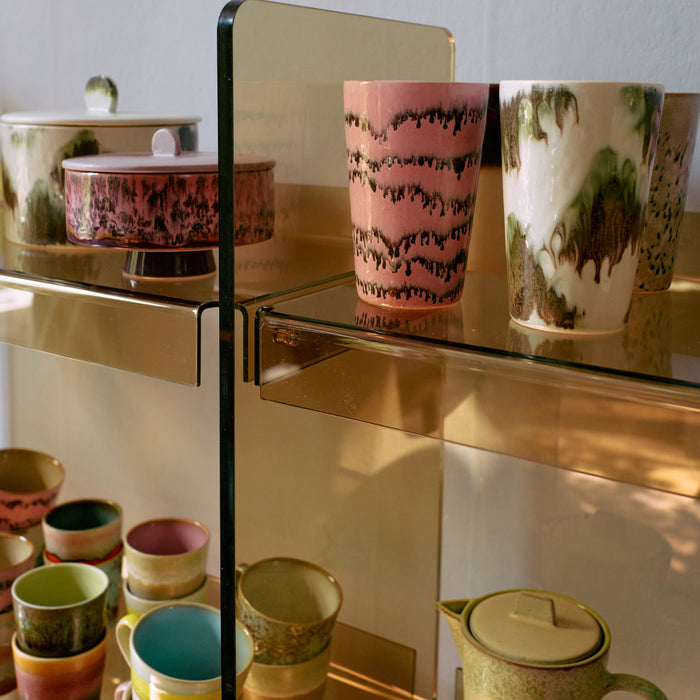 HKliving 70's Ceramics Theemok 0,46 L - Set van 2 - Baroque