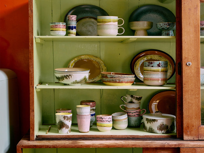 HKliving 70's Ceramics Theemok 0,46 L - Set van 2 - Baroque