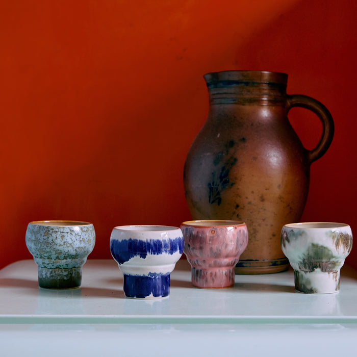 HKliving 70's Ceramics Lungo Mok 0,24 L - Set van 2 - Symbolist