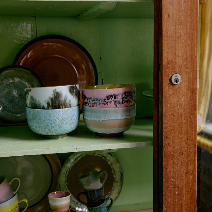 HKliving 70's Ceramics Noodle Kommen Ø 13,5 cm - Set van 4 - Dada