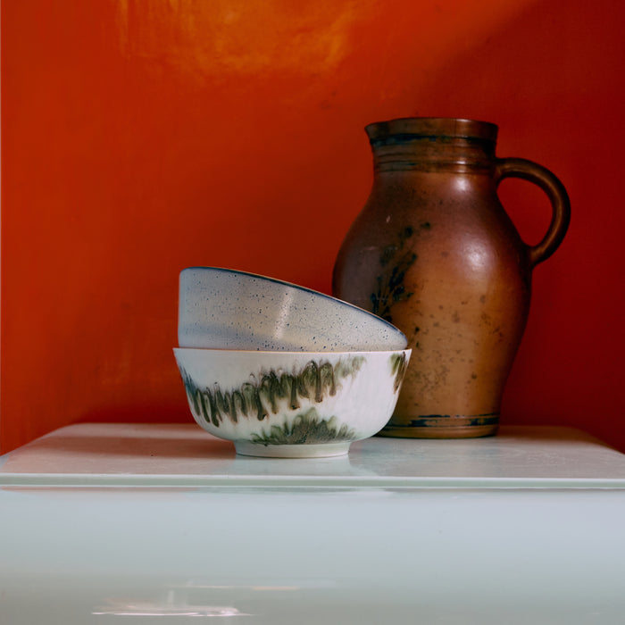 HKliving 70's Ceramics Ramen Kommen Ø 19 cm - Set van 2 - Minimalist