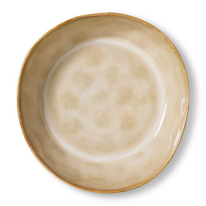 HKliving 70's Ceramics Pastaborden - Set van 2 - Patina