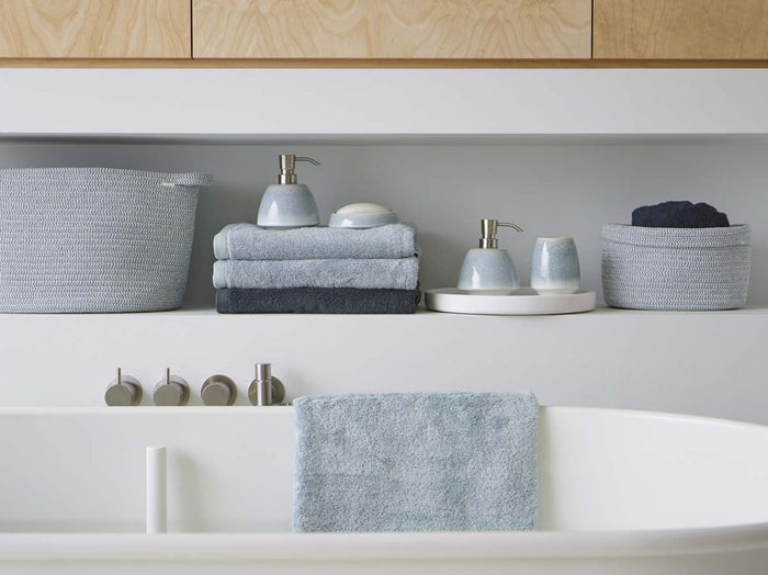 London Handdoek Ice | Grijs | Blauw | Katoen