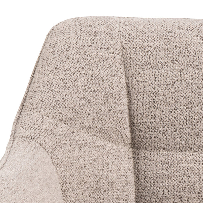 Rebellenclub Nivala Eetkamerstoel - Set van 2 - Beige met Mat Zwarte