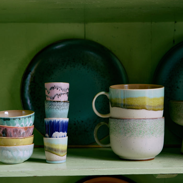 HKliving 70's Ceramics Eierdopjes Set van 4 - Vibrance