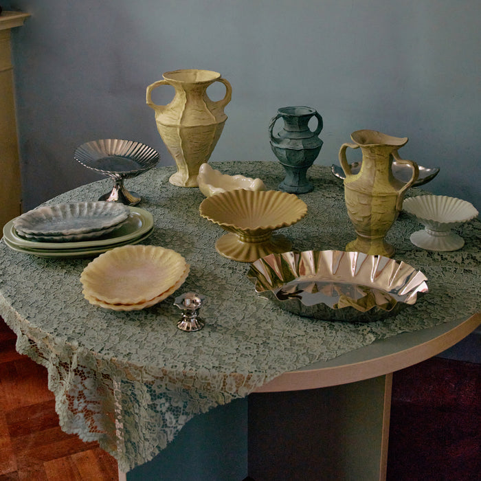 HKliving New Classics Serveerschaal - Resin - Ivory