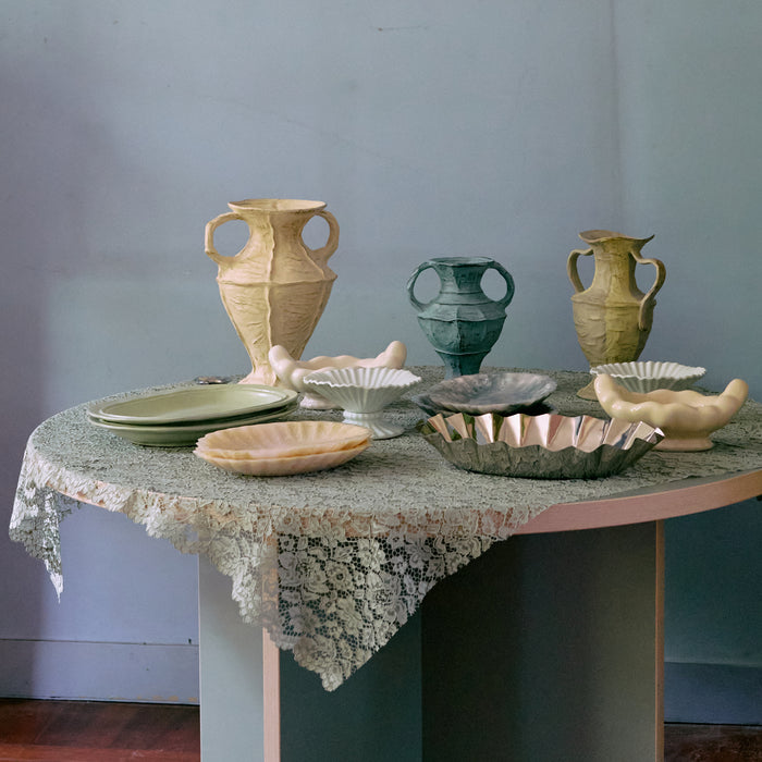 HKliving New Classics Serveerschaal - Resin - Ivory