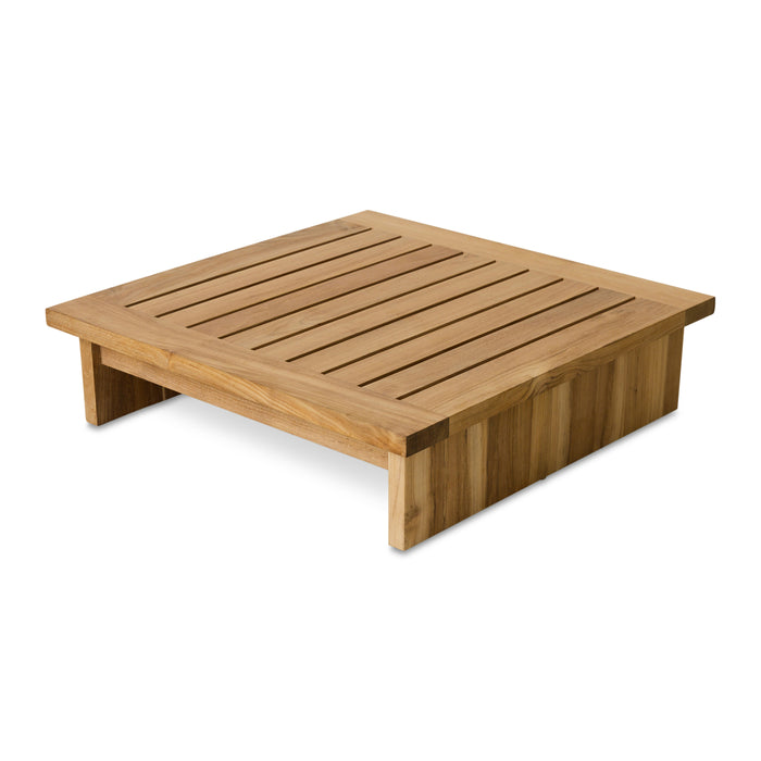 HKliving Teak Hocker - Chalkstripe
