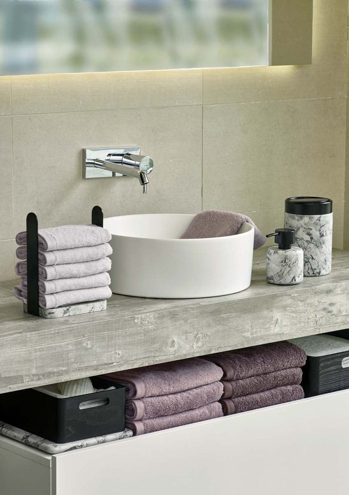 London Badtextiel Malva | 100 x 150 cm | Roze | Paars | Katoen