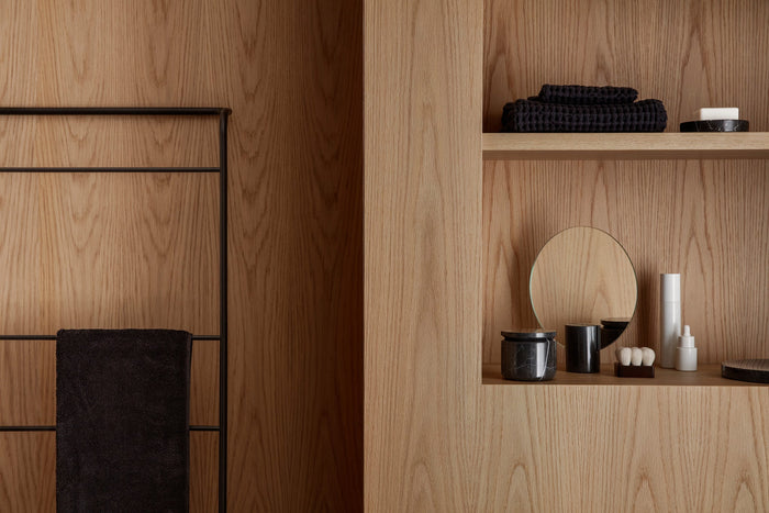 Riva Badtextiel Off Black | 70 x 140 cm | Zwart | Katoen