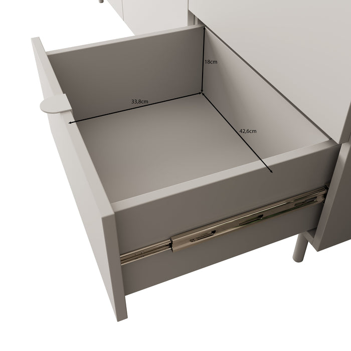 Meubella - Dressoir Malvare - Wit - 150 cm - Met lades