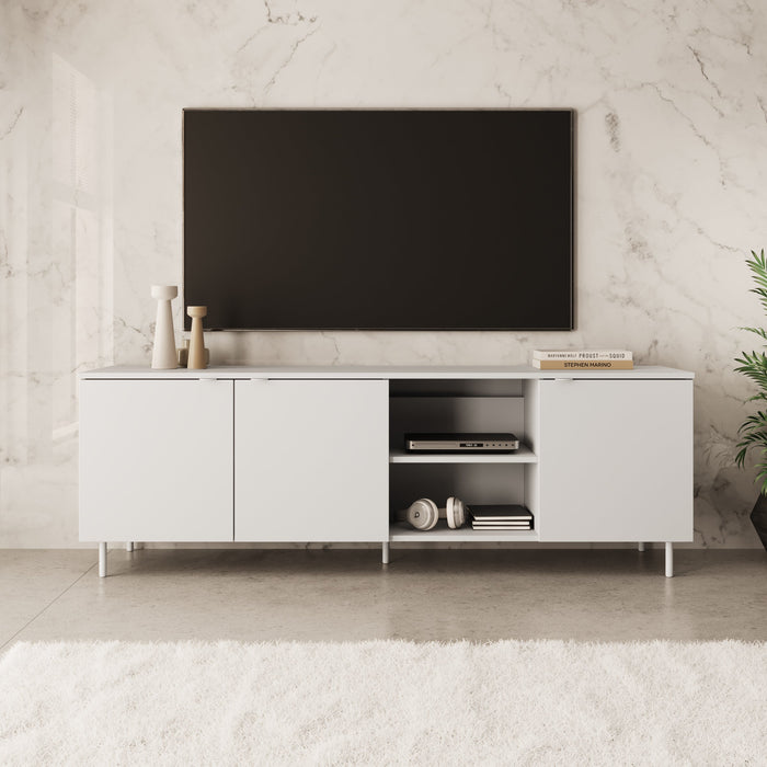 Meubella - TV-Meubel Malvare - Wit - 167 cm