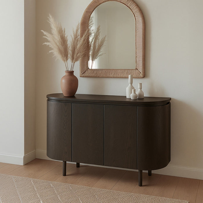 Livingfurn - Dressoir Bruin Eikenfineer - 115x43x81cm - Tobago