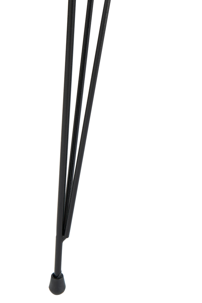 J-Line bijzettafel - kunststof|metaal - zwart - set van 3