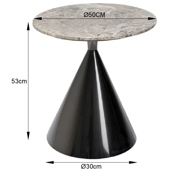 Bijzettafel Rita Ø50cm zwart Kare Design