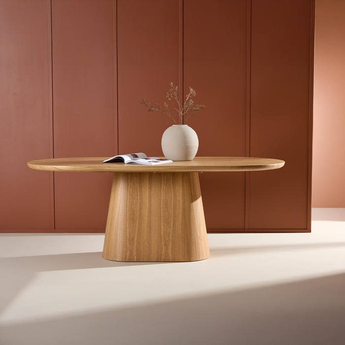 Nest living Cody Houten Ovale Eettafel Naturel - 200 x 76 cm