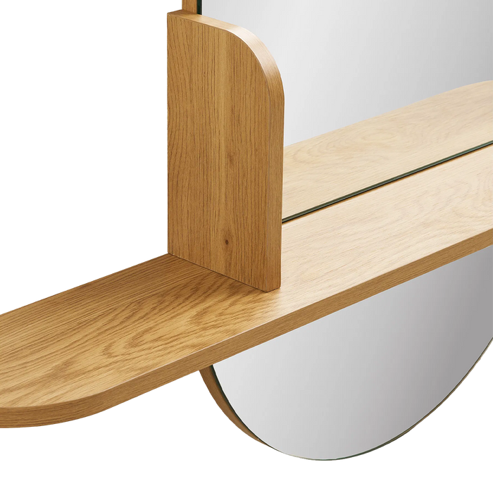 Artichok Febe Wandspiegel Met Houten Plankje - 95 x 92 cm