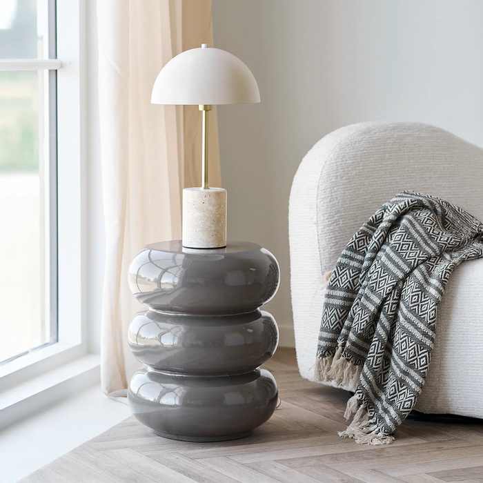 Artichok Lily Marmer Tafellamp Zand - Ø 25 x 45 cm