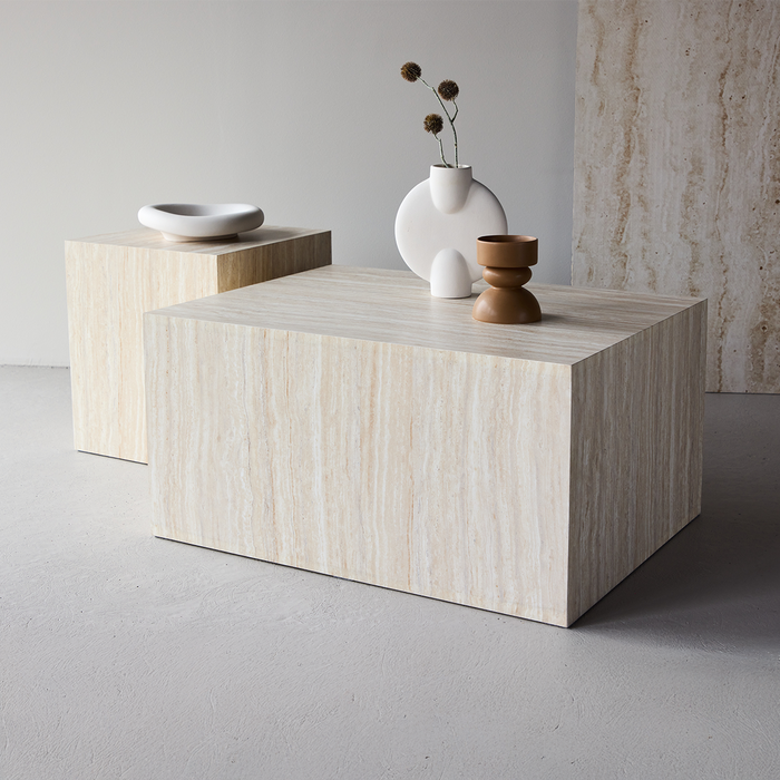 Nest living Zayn Houten Salontafel Zand - 80 x 60 cm