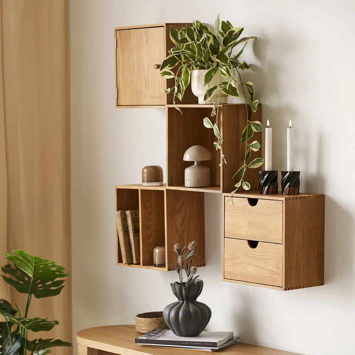 Artichok Abigail Eikenhouten Wandkast Met Deur Naturel