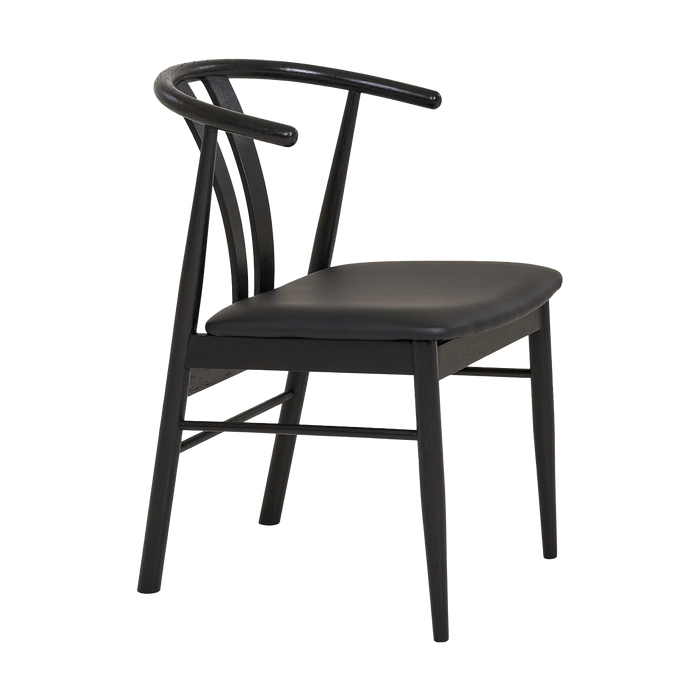 Artichok Jonna Eetkamerstoel Zwart - Zwart Onderstel