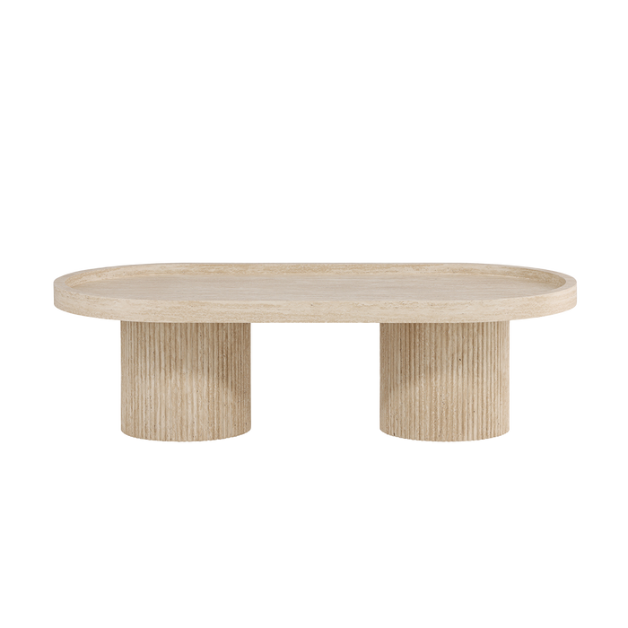 Nest living Micah Houten Salontafel Beige - 120 x 60 cm
