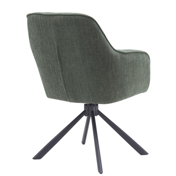 Giga Living - Eetkamerstoel Groen Stof - Select Avola - Set van 2