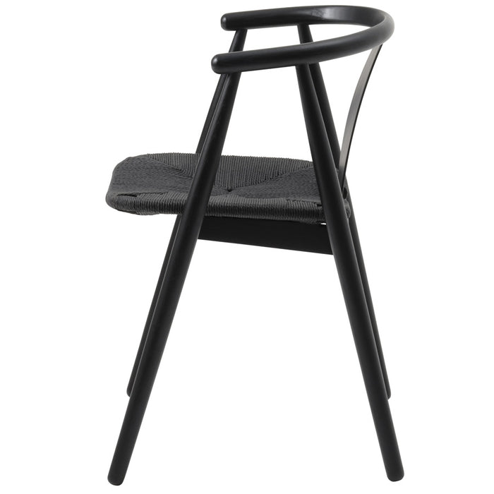 Giga Living - Eetkamerstoel Zwart Eikenhout - Relate - Set van 2