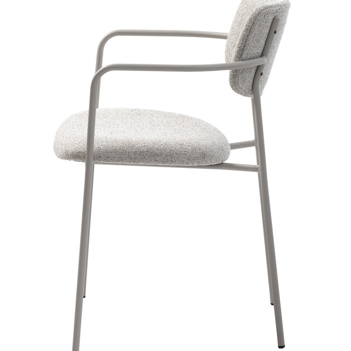 Giga Living - Eetkamerstoel Off White Stof - Zama - Set van 2