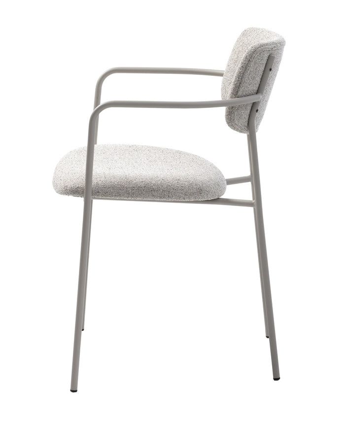 Giga Living - Eetkamerstoel Off White Stof - Zama - Set van 2