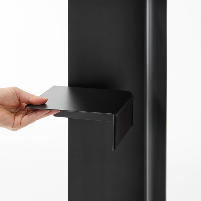 Yamazaki Tower Toiletrolhouder op wielen smal - Zwart