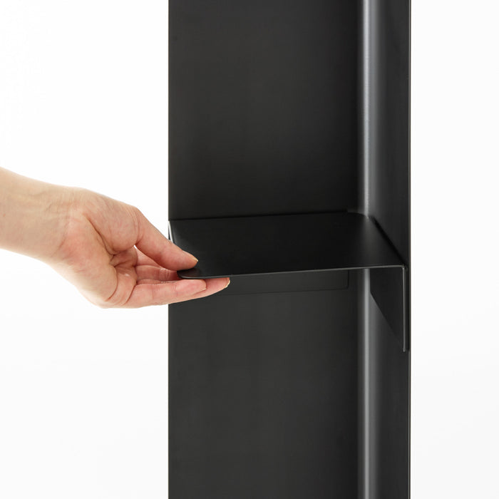 Yamazaki Tower Toiletrolhouder op wielen smal - Zwart