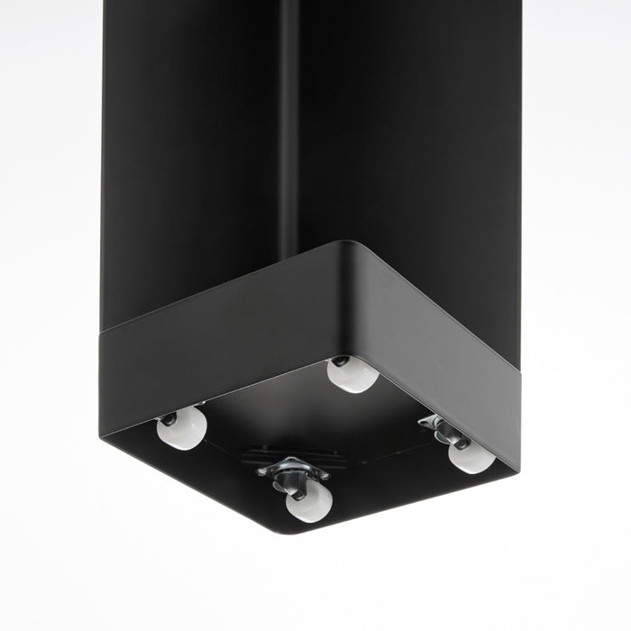 Yamazaki Tower Toiletrolhouder op wielen smal - Zwart